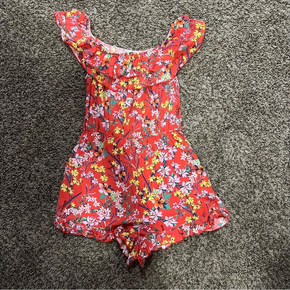 Bershka BSKGIRL Floral TROPICAL Romper - COLORFUL